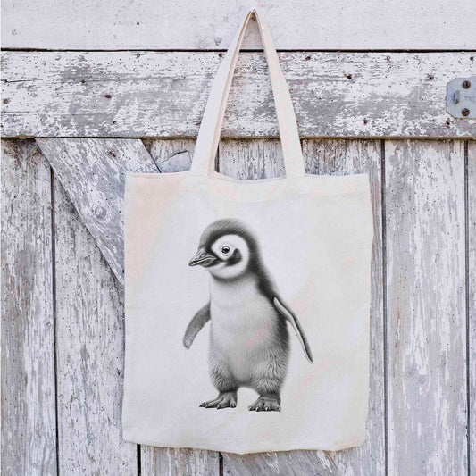 Penguin Tote Bag, Reusable Bag, Personalised Tote Bag
