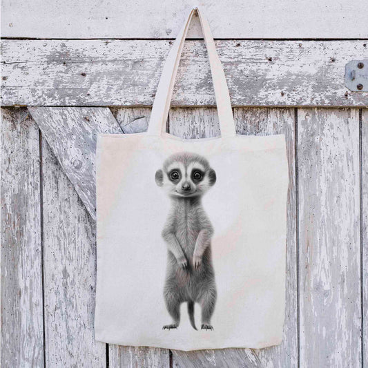 Meerkat Tote Bag, Reusable Bag, Personalised Tote Bag