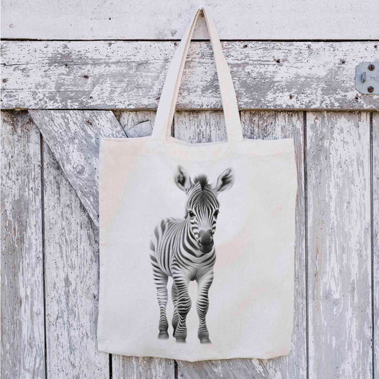 Zebra Tote Bag, Reusable Bag, Personalised Tote Bag