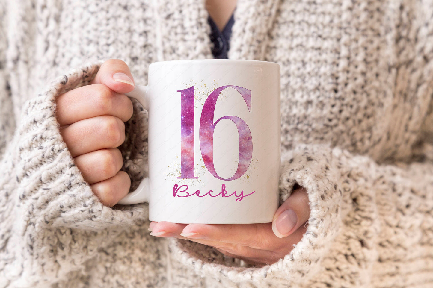 Personalised 16th Birthday Mug – Custom Gift for a Special Milestone - Pink or Blue