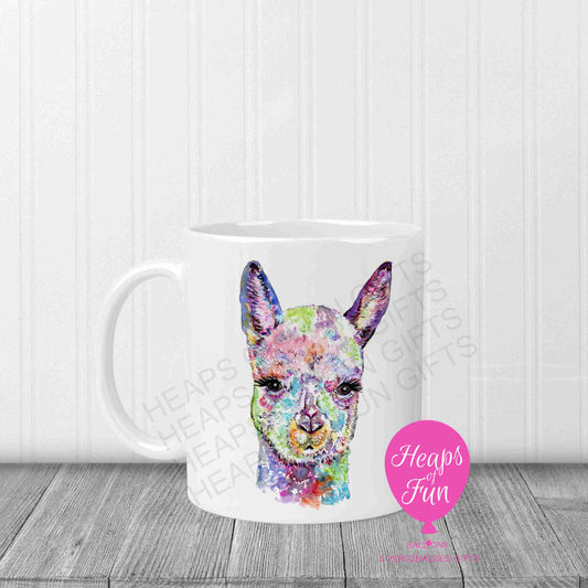 Colourful Alpaca Mug – Fun & Bright Alpaca Design Gift