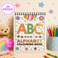 Alphabet colouring book for kids with 26 ABC colouring pages