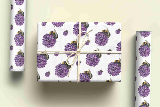 Bee on Flower Wrapping Paper
