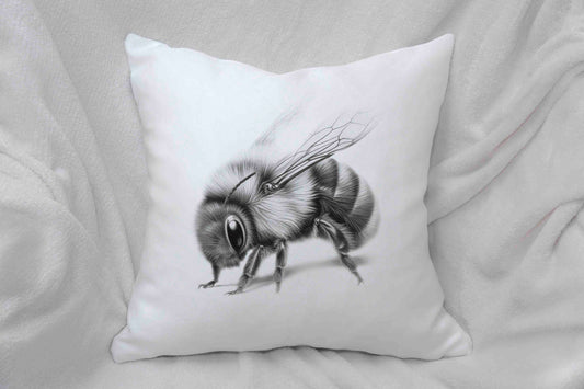 Sketchy Bee Cushion