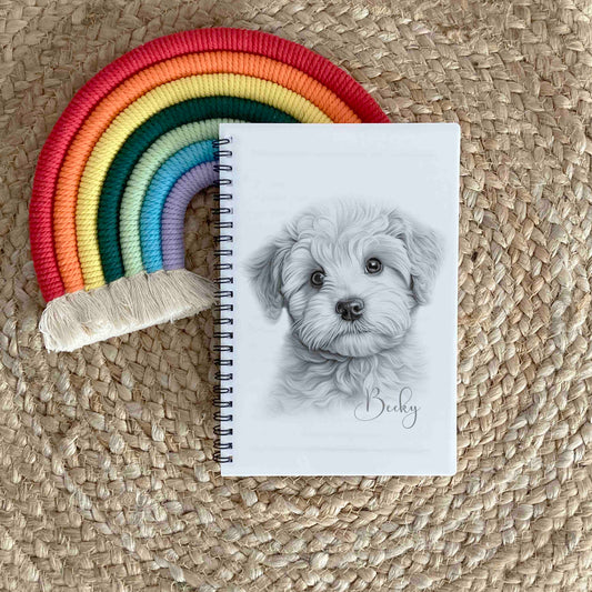 Sketchy Bichon Frise Dog Notebook