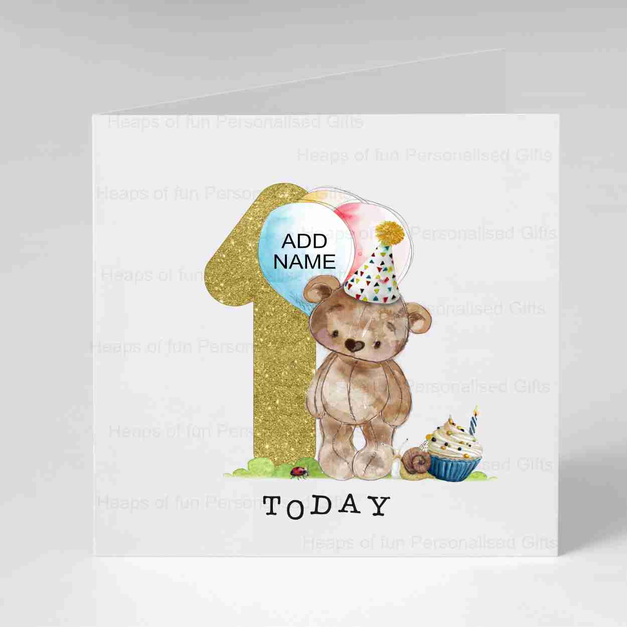 Bear Birthday Card - Age 1-9