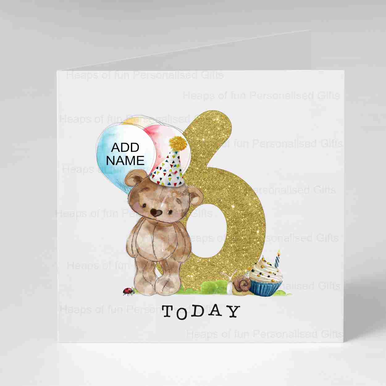 Bear Birthday Card - Age 1-9