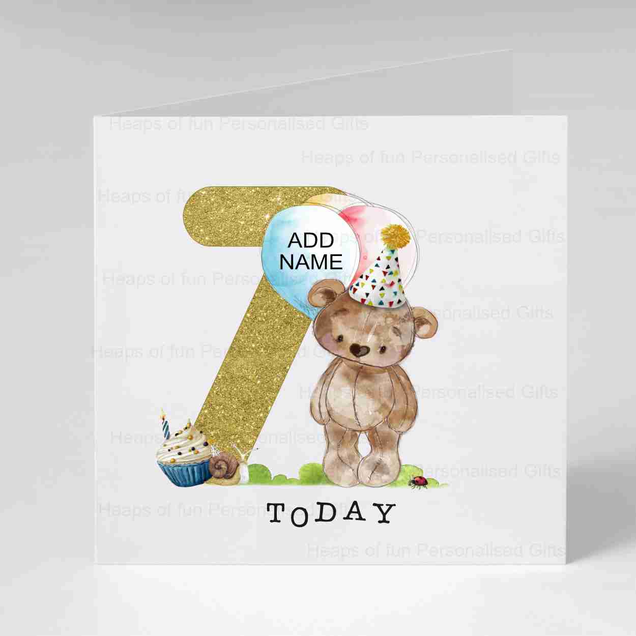 Bear Birthday Card - Age 1-9