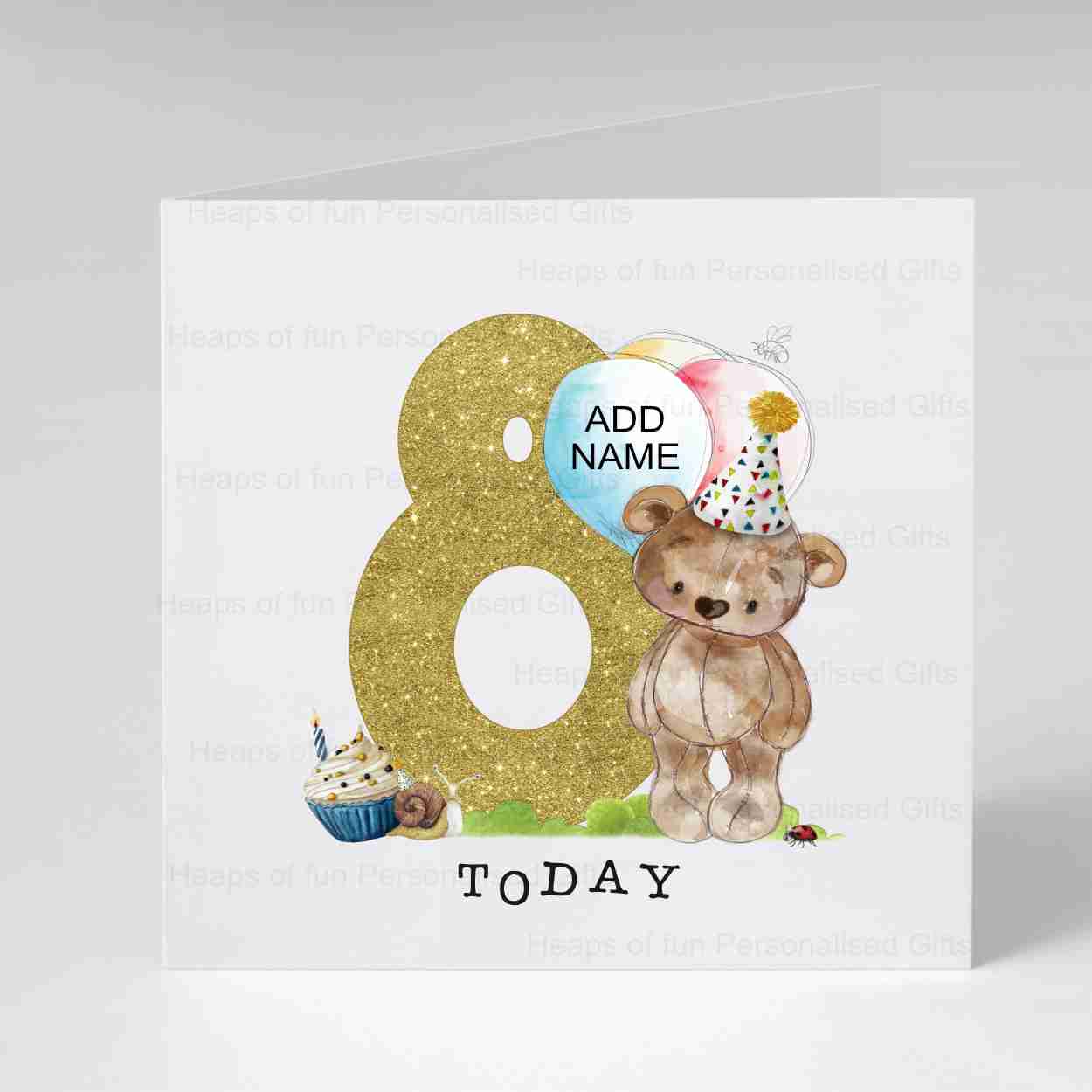 Bear Birthday Card - Age 1-9