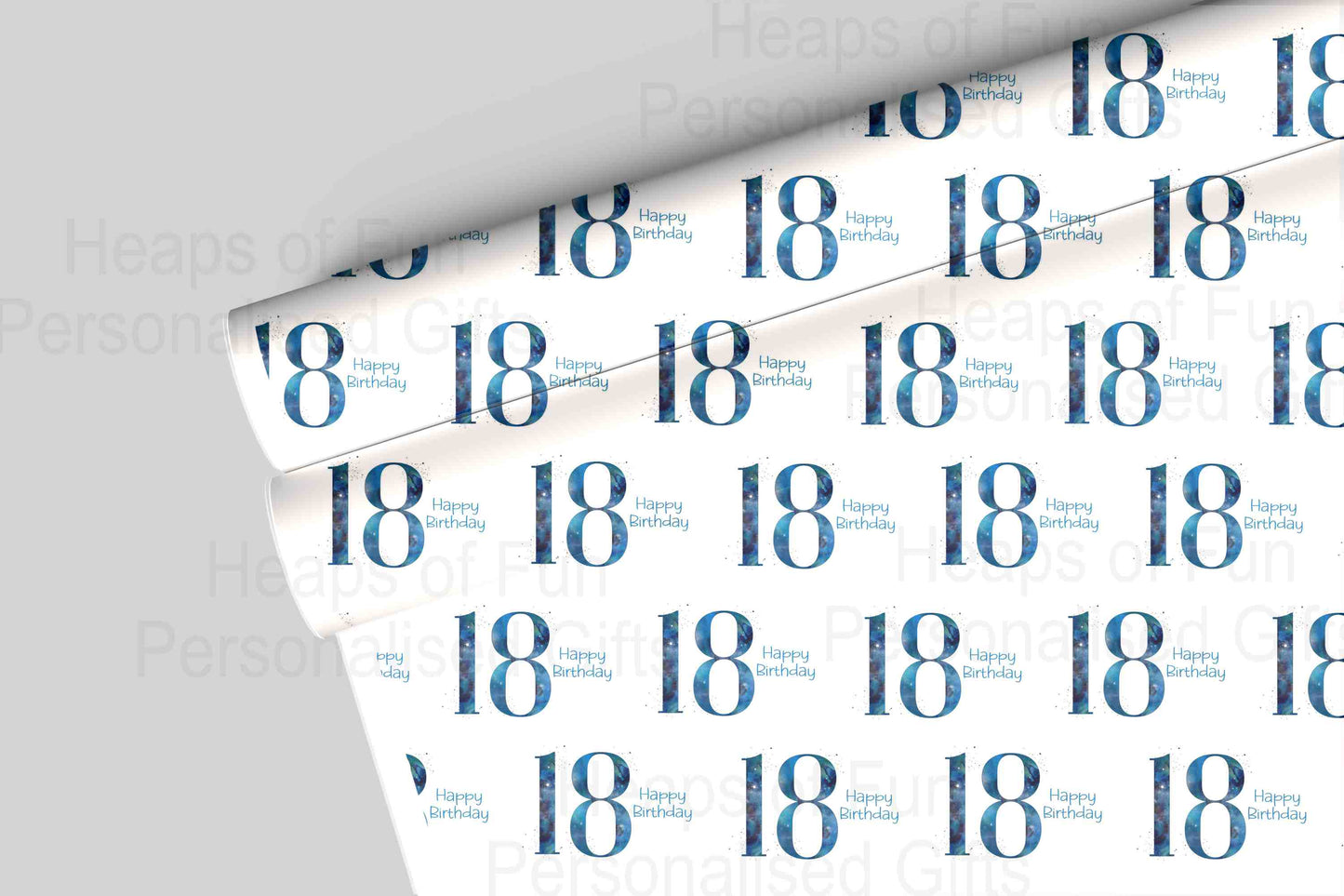 18th Birthday Wrapping Paper - Pink or Blue