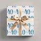 40th Birthday Wrapping Paper - Pink or Blue