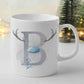 Personalised Reindeer Initial Mugs - 3 Colours available