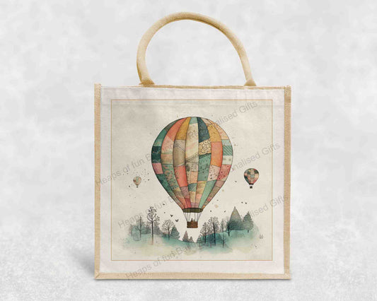 Hot Air Balloon Eco-Friendly Jute Bag