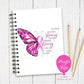 Pink Ribbon Butterfly Notebook – Inspirational Awareness Journal