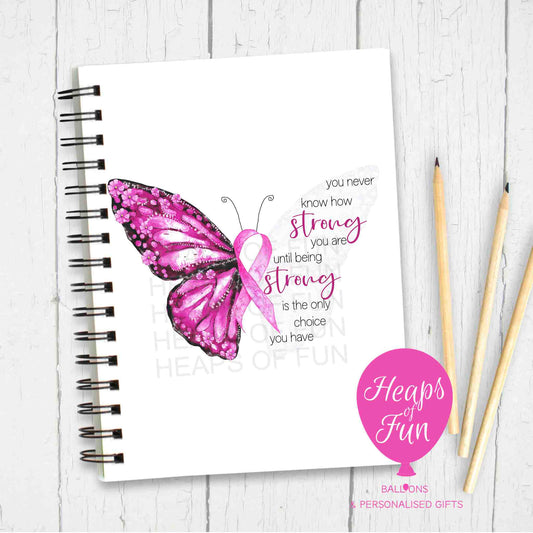 Pink Ribbon Butterfly Notebook – Inspirational Awareness Journal