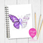 Purple Ribbon Butterfly Notebook – Inspirational Awareness Journal
