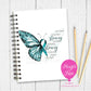 Teal Ribbon Butterfly Notebook – Inspirational Awareness Journal