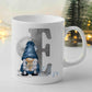 Personalised Blue Gonk Initial Mugs