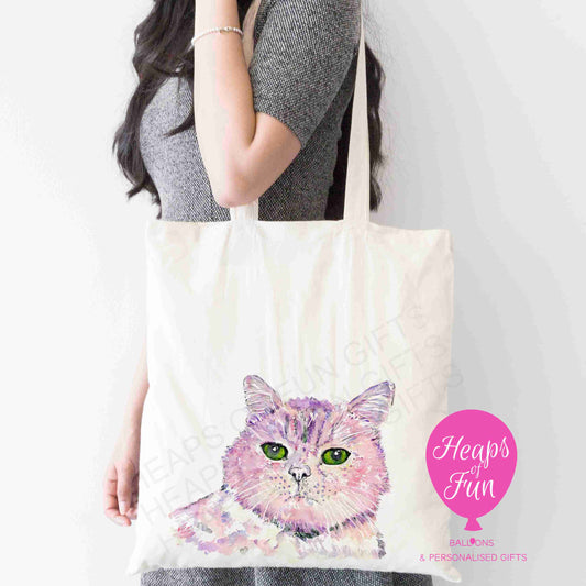 Colourful  Cat Design Tote Bag – Bright & Eco-Friendly