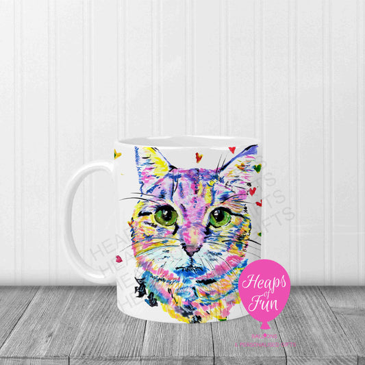 Cat Design Mug – Cute Feline Illustration | Perfect Gift for Cat Lovers