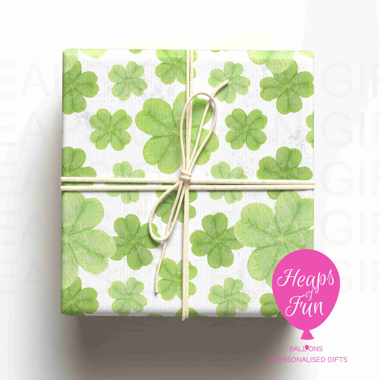 Shamrock Wrapping Paper – Clover Gift Wrap – St Patrick’s Day Wrapping Paper – Lucky Green Gift Wrap for All Occasions