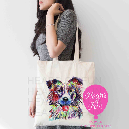 Personalised Border Collie Tote Bag | Custom Sheepdog Lover Gift