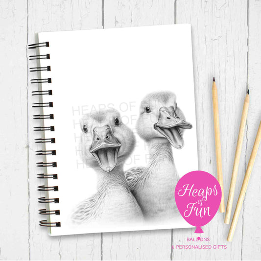 A5 Personalised Duck Notebook –  Sketchy Design