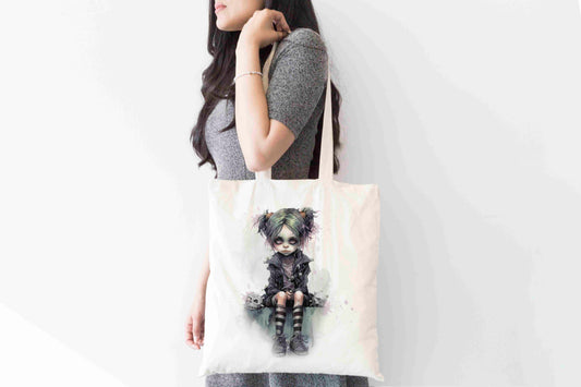 Creepy Zombie Tote Bag – Horror Halloween Reusable Bag