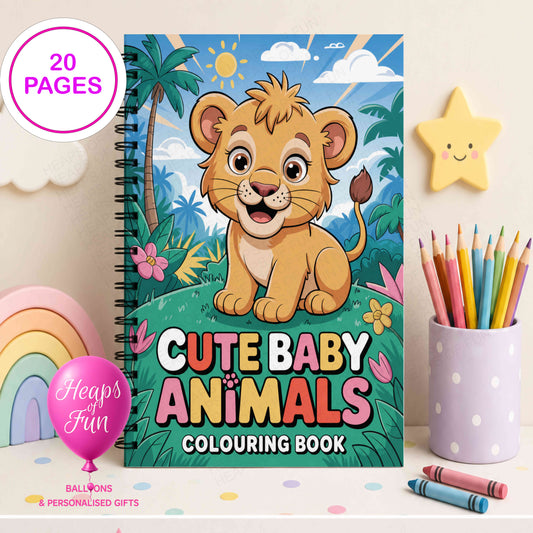 Cute Baby Animals Colouring Book for Kids | 20 Animal Colouring Pages