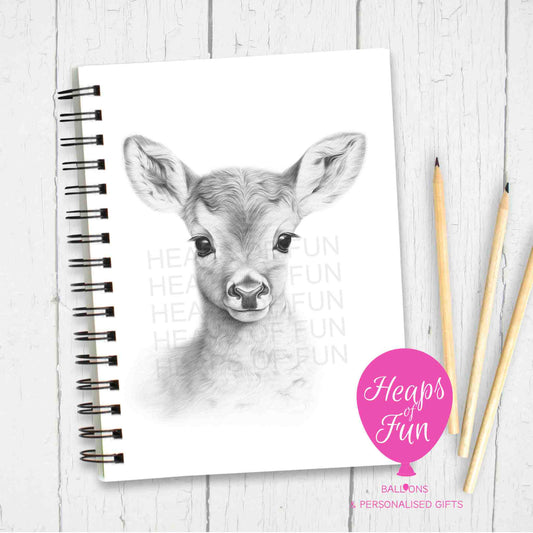 A5 Personalised Deer Notebook –  Sketchy Design