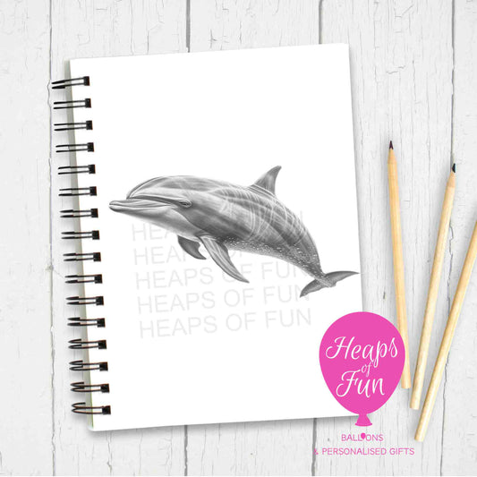 A5 Personalised Dolphin Notebook –  Sketchy Design