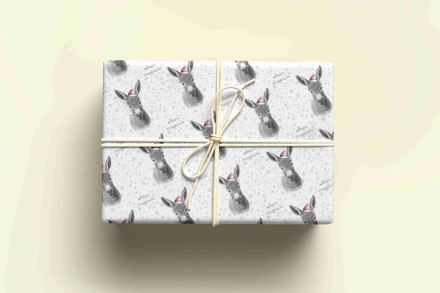 Personalised Sketchy Donkey Christmas Wrapping Paper – Unique, Custom Gift Wrap