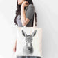 Personalised Sketchy Donkey Design Tote Bag | Custom Gift