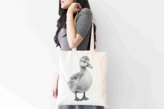 Personalised Sketchy Duckling Design Tote Bag | Custom Gift