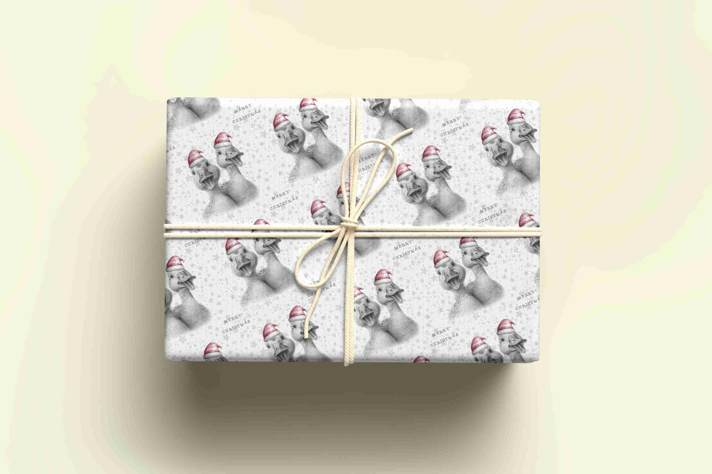 Personalised Sketchy Duckling Christmas Wrapping Paper – Unique, Custom Gift Wrap