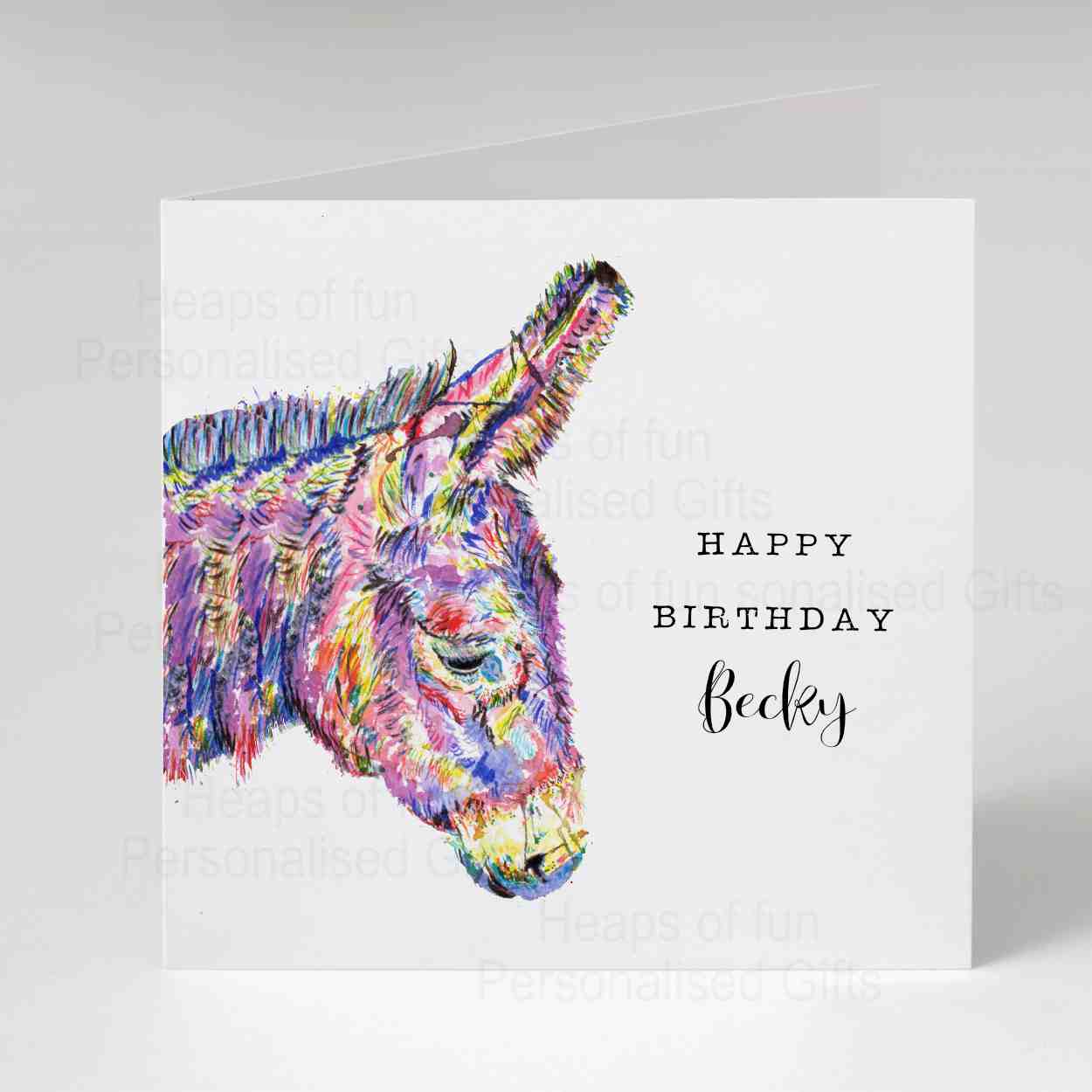 Donkey Greeting Card - Any occasion