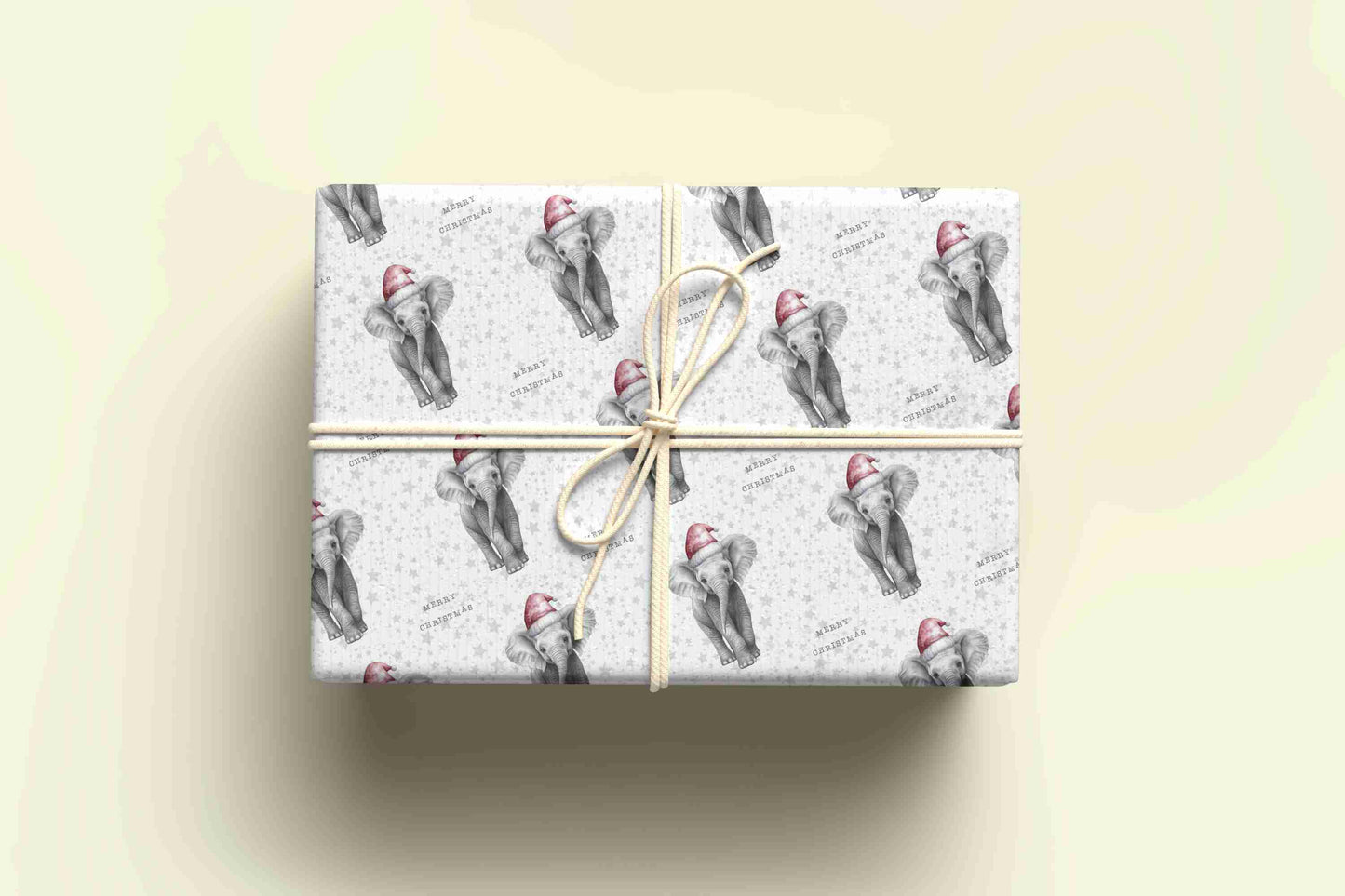 Personalised Sketchy Elephant Christmas Wrapping Paper – Unique, Custom Gift Wrap