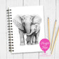 A5 Personalised Elephant Notebook –  Sketchy Design