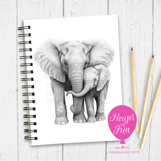 A5 Personalised Elephant Notebook –  Sketchy Design