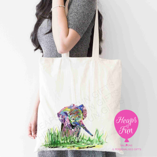 Colourful Elephant Design Tote Bag – Bold, Durable & Eco-Friendly
