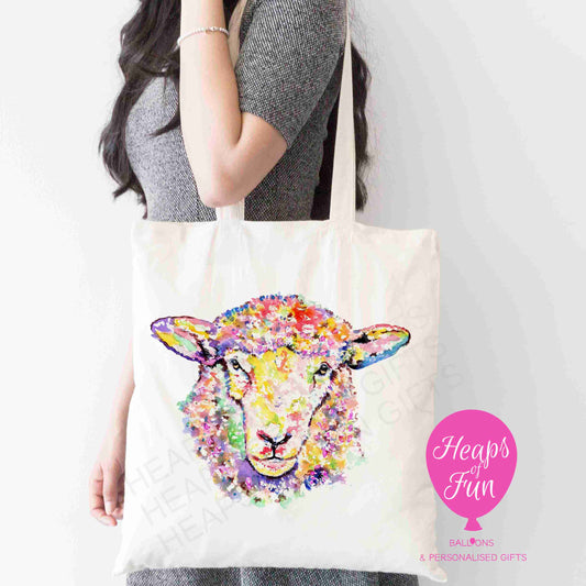 Colourful Sheep (Ewe) Design Tote Bag – Cute, Durable & Eco-Friendly