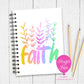Rainbow Faith Notebook – Inspirational Journal with Colouful Design