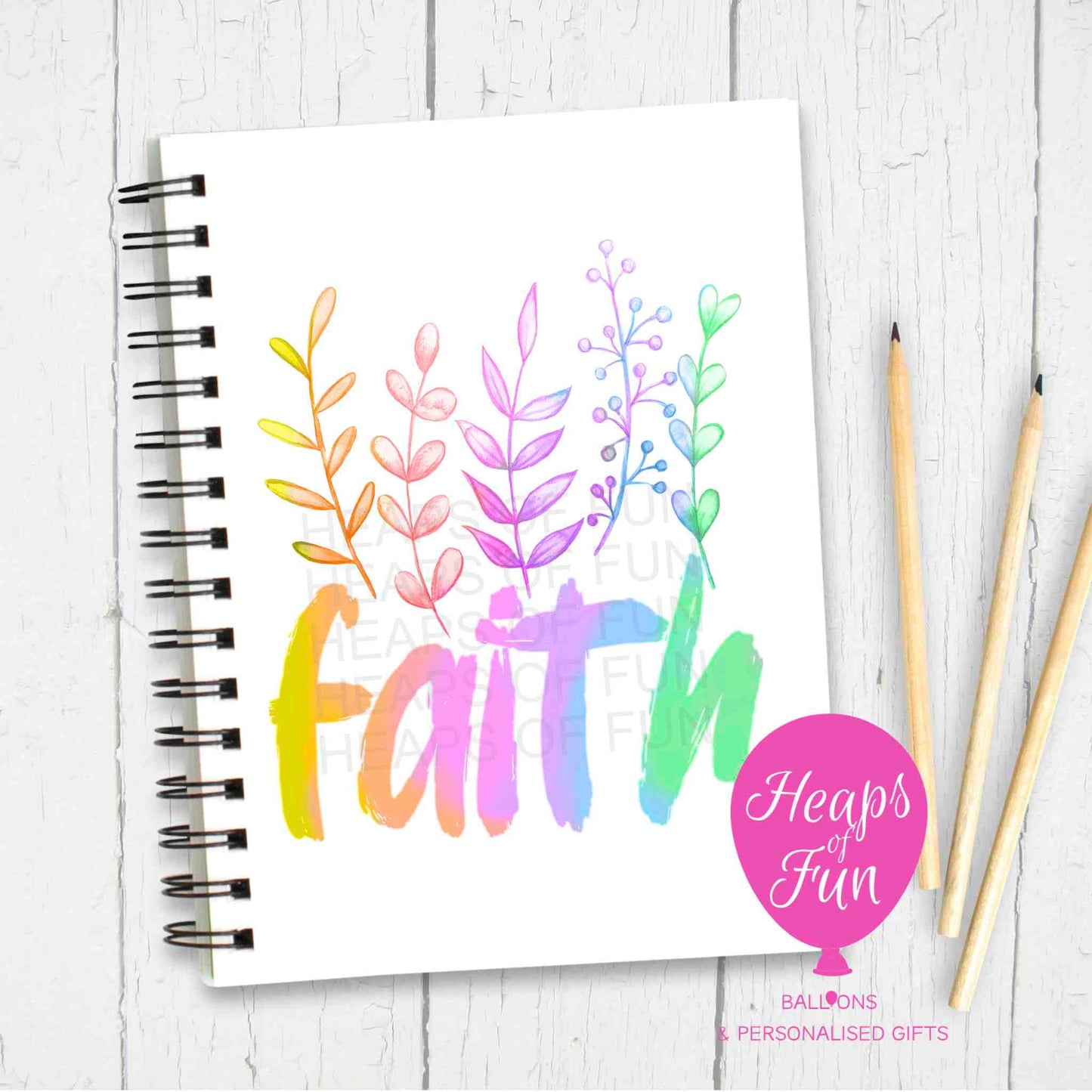 Rainbow Faith Notebook – Inspirational Journal with Colouful Design