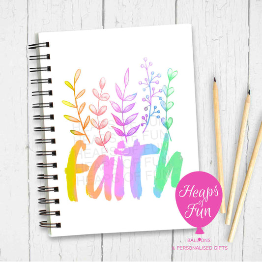 Rainbow Faith Notebook – Inspirational Journal with Colouful Design