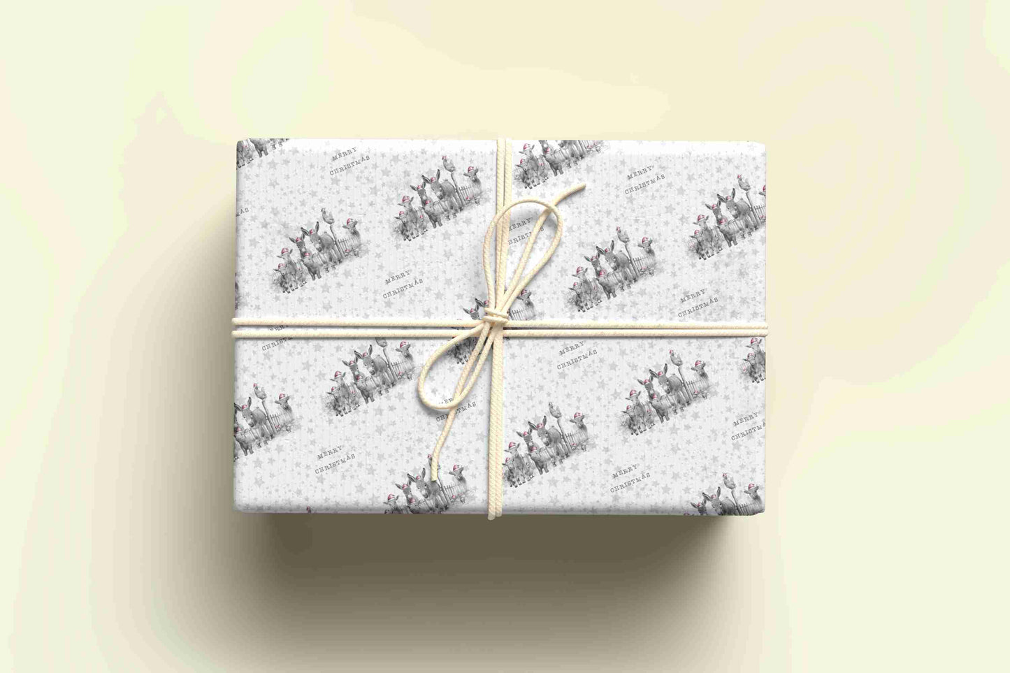 Personalised Sketchy Farm Yard Christmas Wrapping Paper – Unique, Custom Gift Wrap