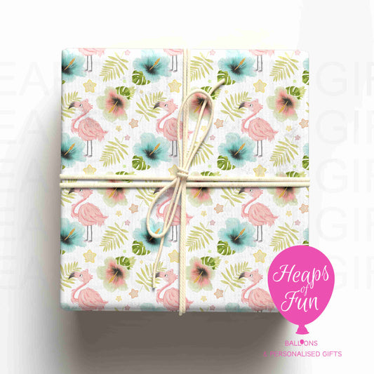 Flamingo Wrapping Paper – Tropical Pink Gift Wrap