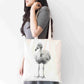 Personalised Sketchy Flamingo Design Tote Bag | Custom Gift