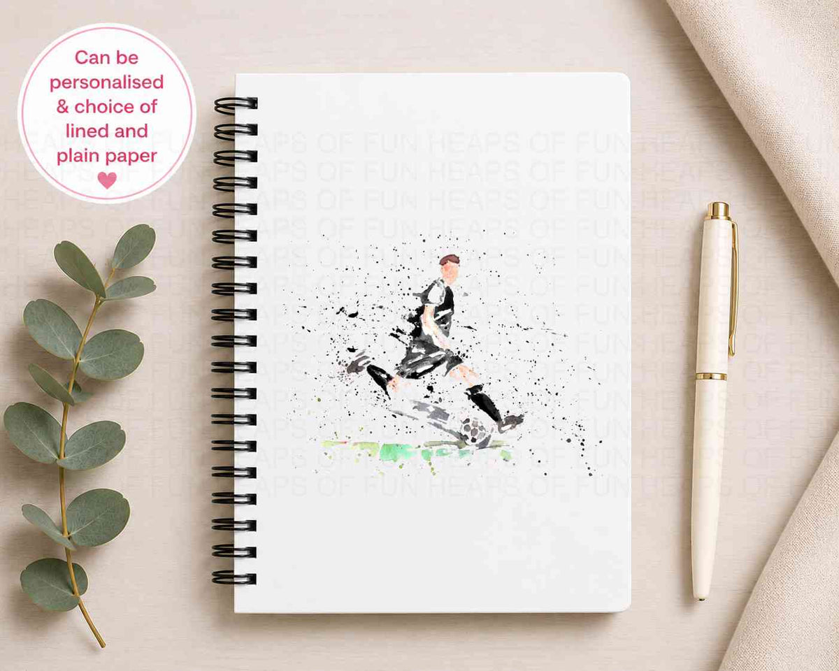 Personalised A5 Football Themed Notebook