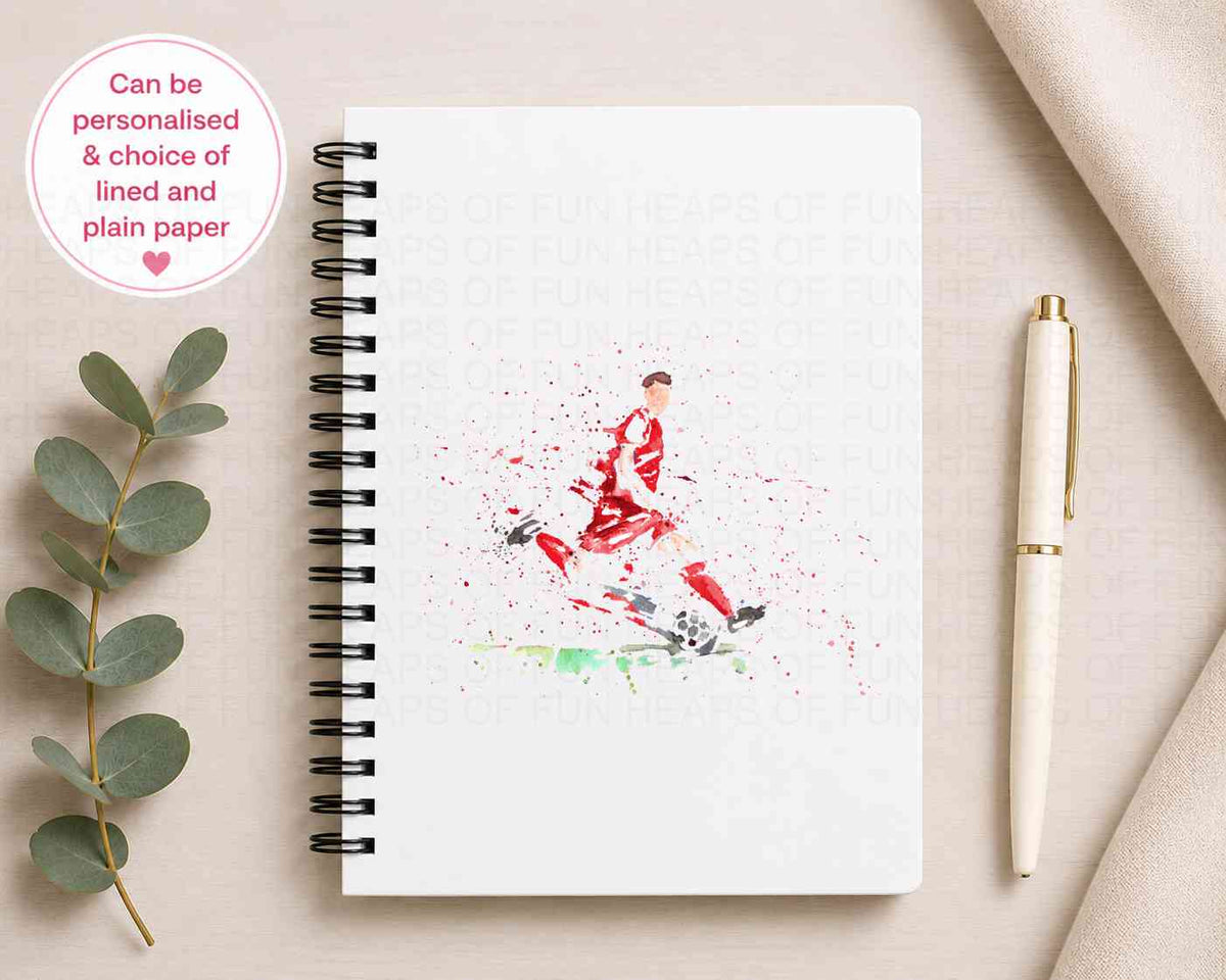 Personalised A5 Football Themed Notebook