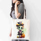 Halloween Tote Bag – Cute Frankenstein & Pumpkin Design